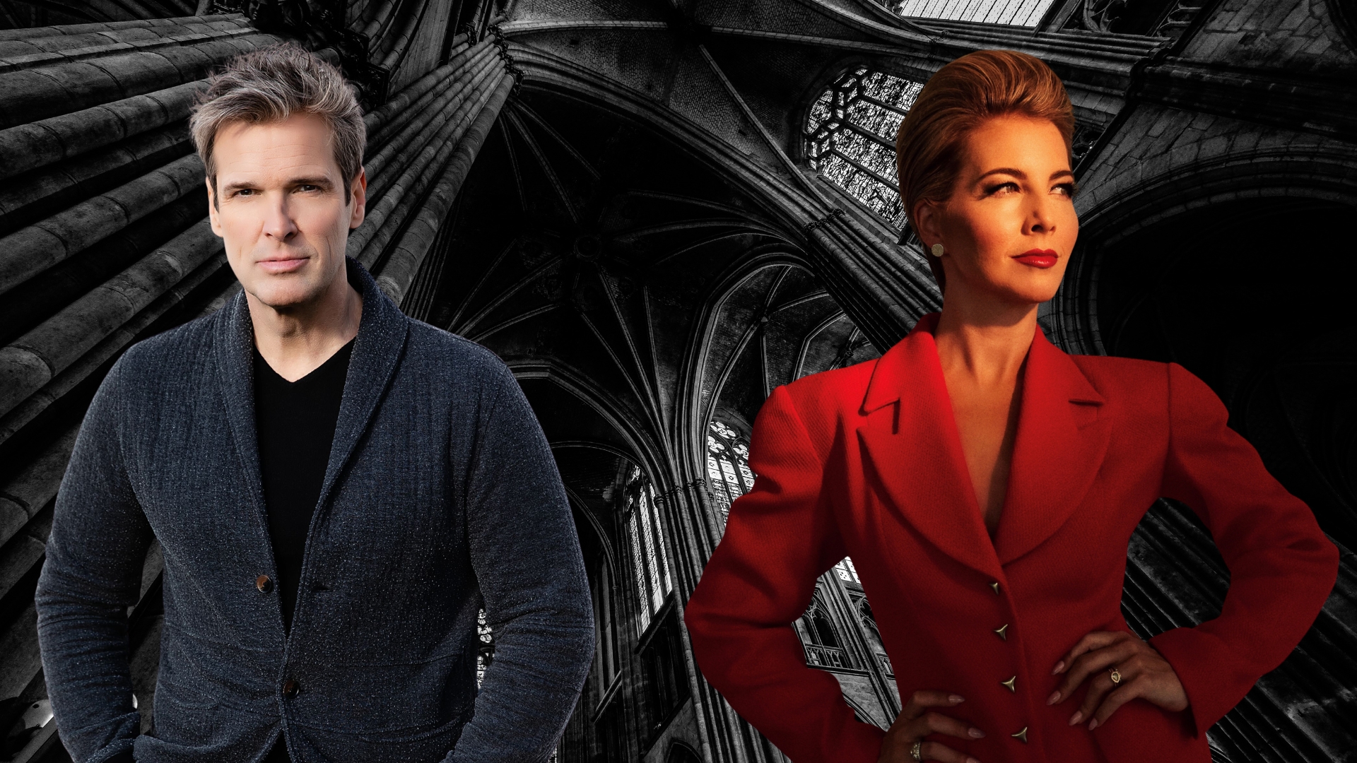 Morgan James and Hugh Panaro